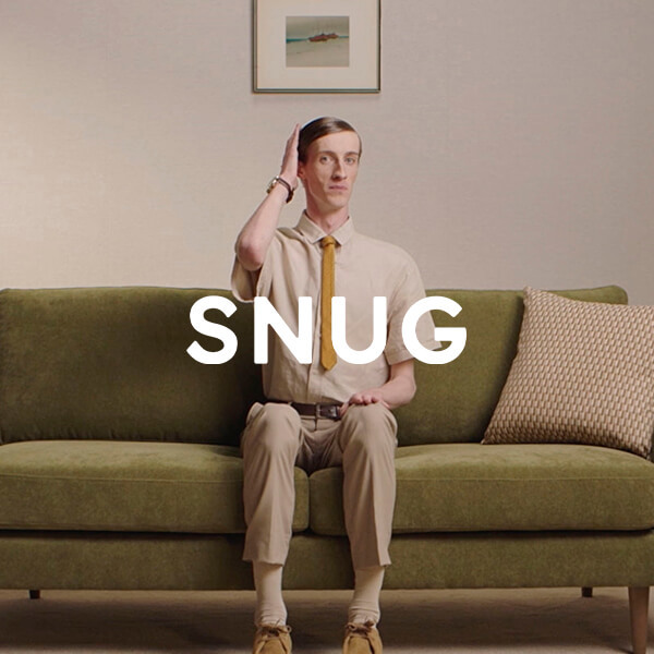 Snug logo} Snug Logo With Man On Sofa