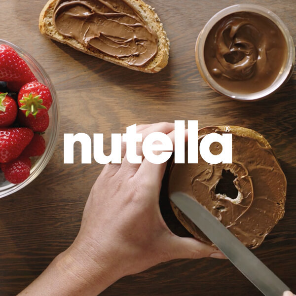Nutella logo} Nutella Logo With Strawberries And A Bagel