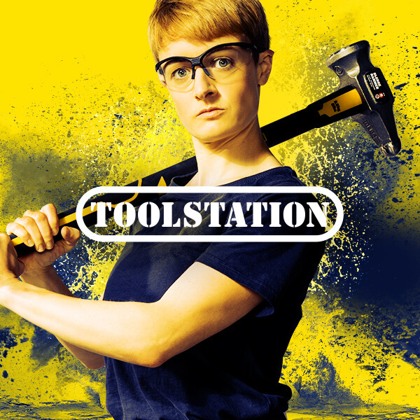 Toolstation logo} Toolstation Logo With A Tradesperson